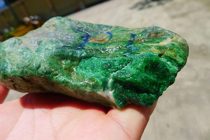 Natural Jade Rough Jadeite Raw (568g,10X8.5X5cm)
