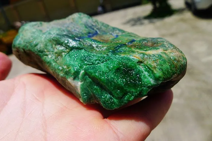 Natural Jade Rough Jadeite Raw (568g,10X8.5X5cm)