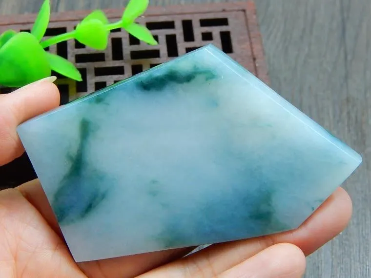 Natural Jade Rough Jadeite Raw (60g, 79X46X6.6mm)