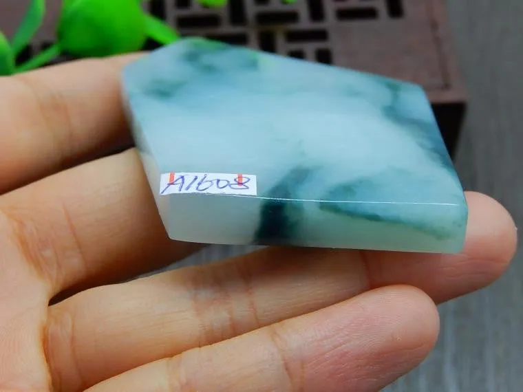 Natural Jade Rough Jadeite Raw (60g, 79X46X6.6mm)