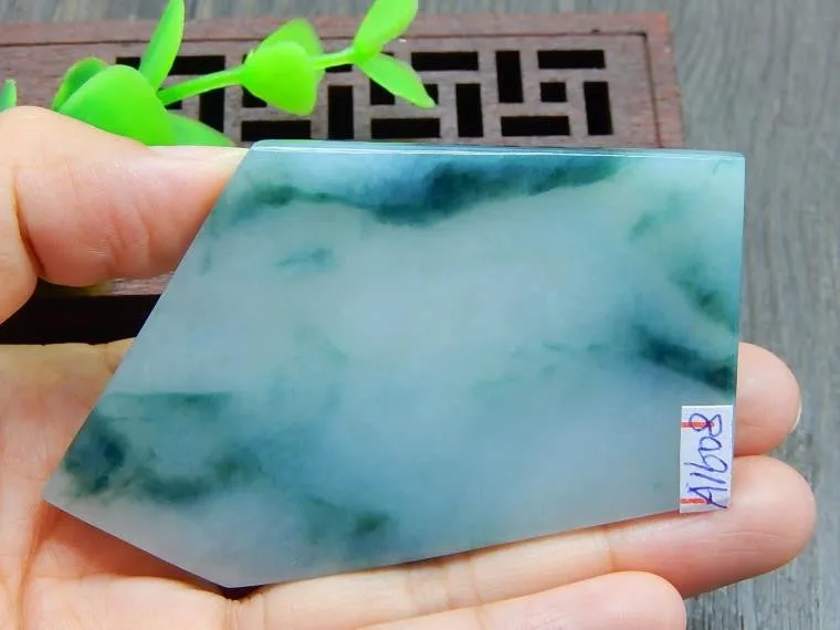 Natural Jade Rough Jadeite Raw (60g, 79X46X6.6mm)