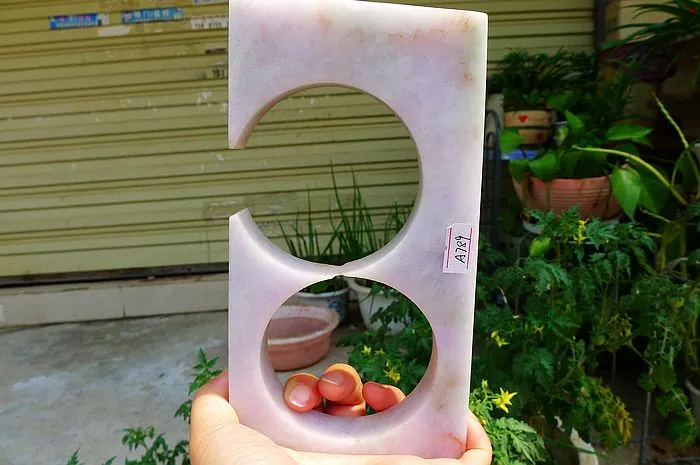 Natural Jade Rough Jadeite Raw (659g,19X10.6X1.9cm)