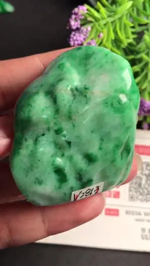 Natural Jade Rough Jadeite Raw (76g,5.0x4.1x2.3cm)-V2813