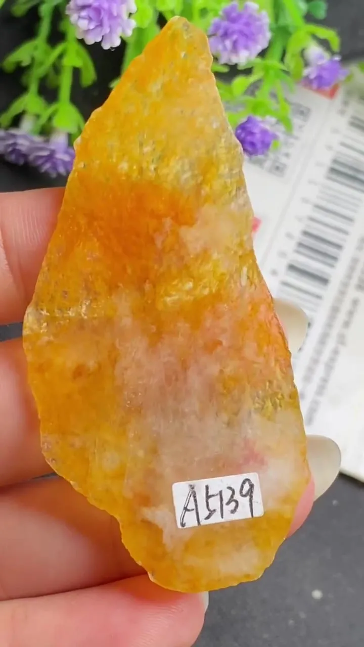 Natural Jade Rough Jadeite Raw (9.3g,67X30X3.9mm)-A5139