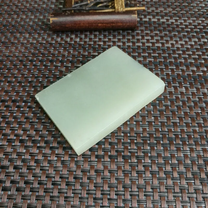 Natural Kunlun Jade Rough Nephrite Raw (110g,7.3X5X1cm)