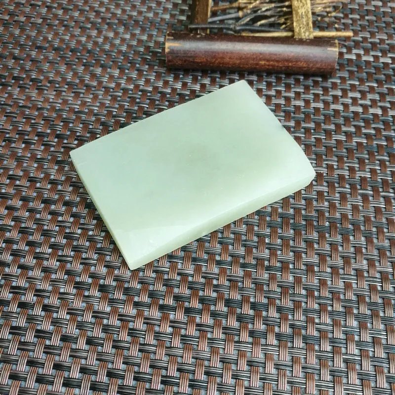 Natural Kunlun Jade Rough Nephrite Raw (110g,7.3X5X1cm)