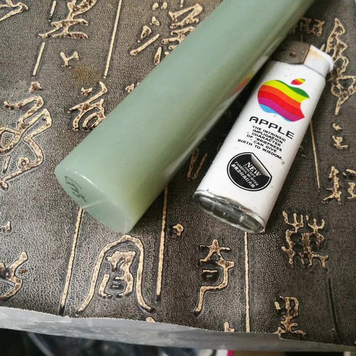 Natural Kunlun jade Rough Nephrite Raw (245g, 17X2.6X2.6cm)
