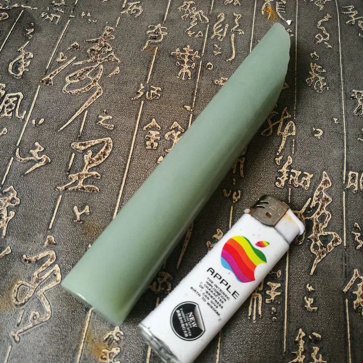 Natural Kunlun jade Rough Nephrite Raw (245g, 17X2.6X2.6cm)