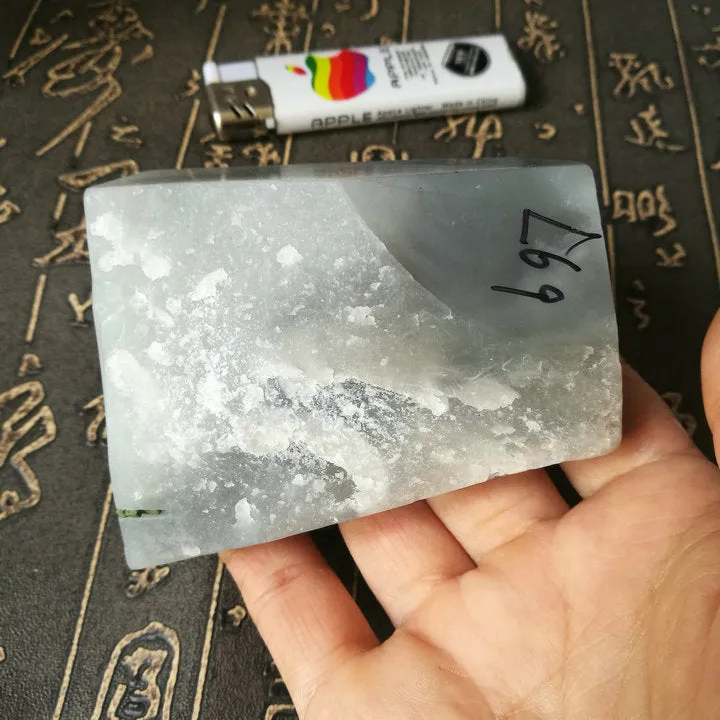 Natural Kunlun Jade Rough Nephrite Raw (327g, 7.5X7X3cm)