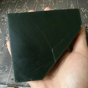 Natural Kunlun Jade Rough Nephrite Raw (530g, 9X8.5X3cm)