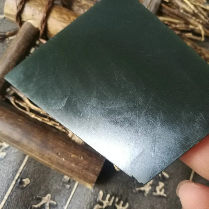 Natural Kunlun Jade Rough Nephrite Raw (93g, 6.5X4X0.7cm)
