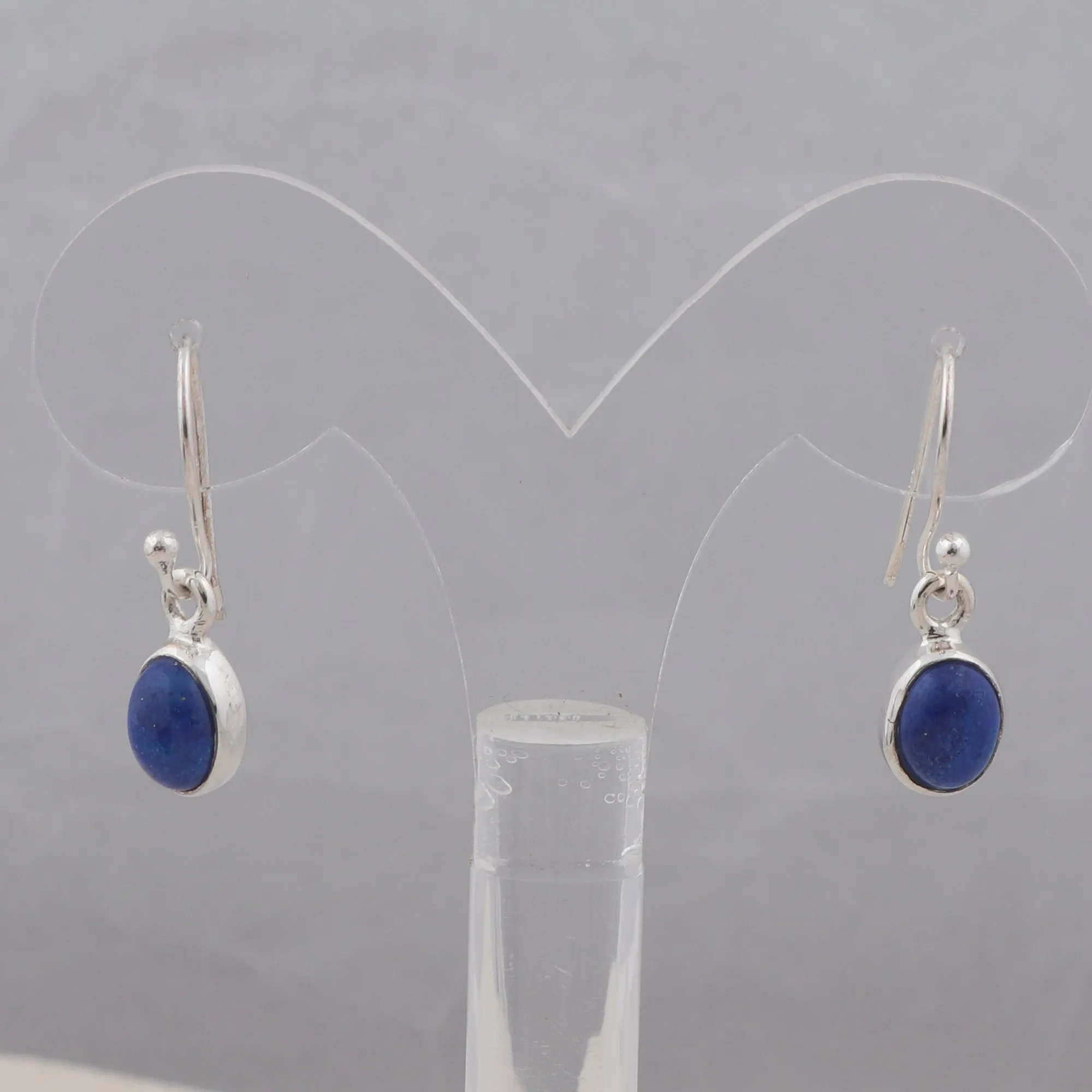 Natural Lapis Silver Earrings