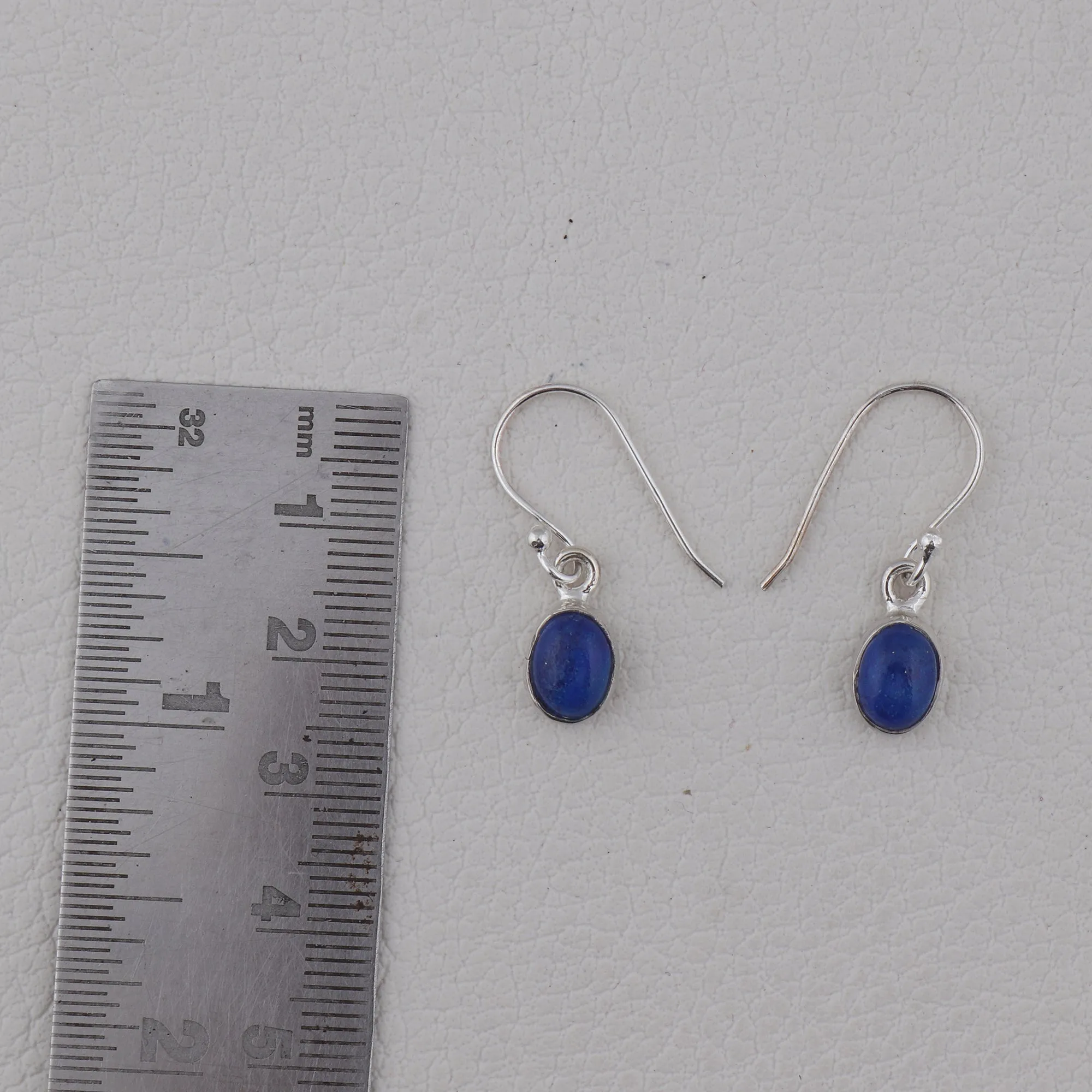 Natural Lapis Silver Earrings