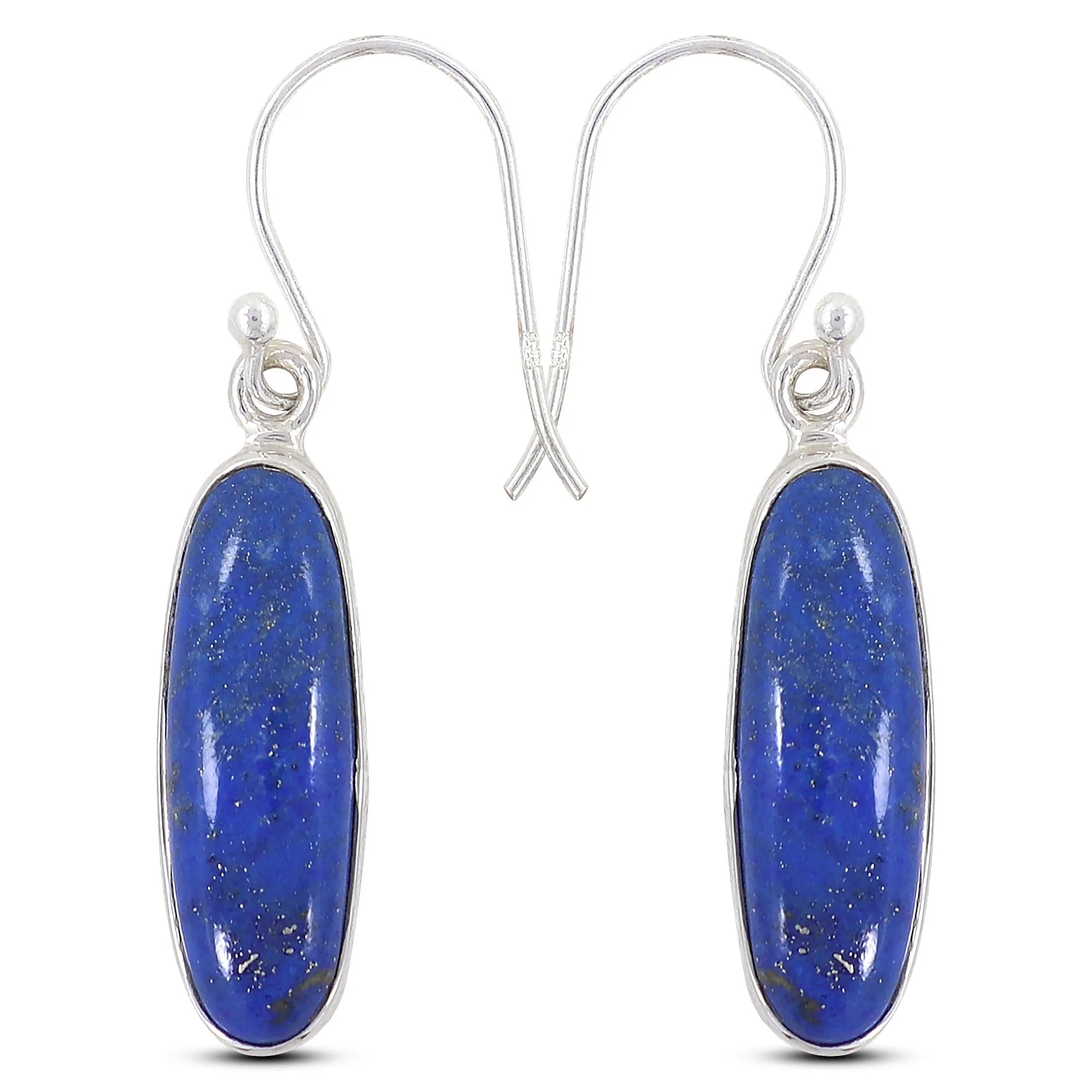 Natural Lapis Silver Earrings