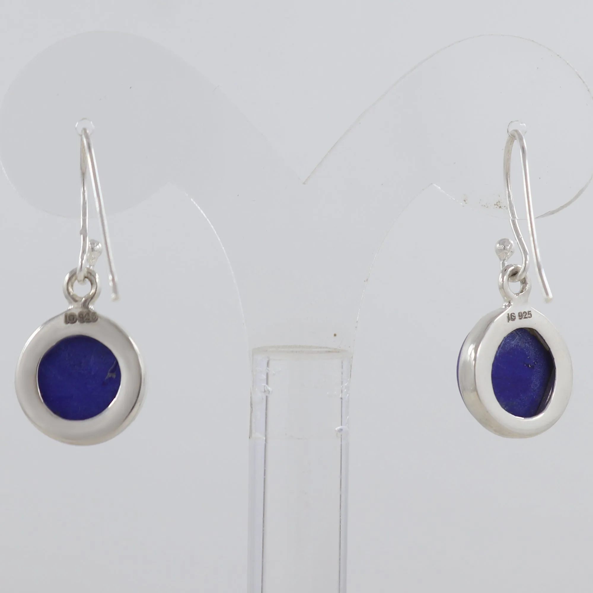 Natural Lapis Silver Earrings