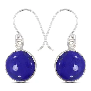 Natural Lapis Silver Earrings