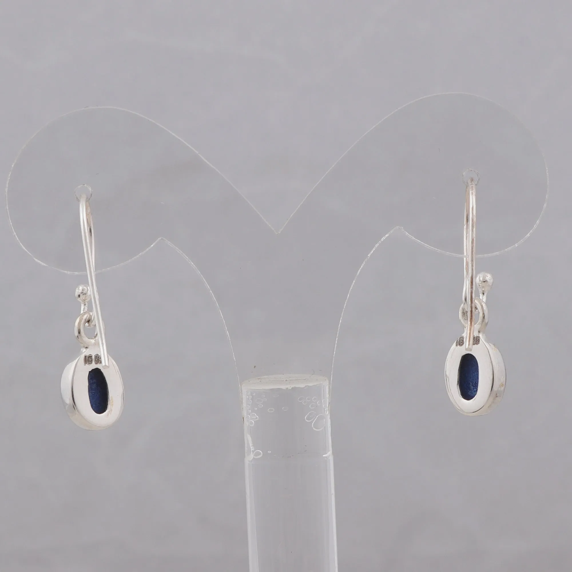 Natural Lapis Silver Earrings