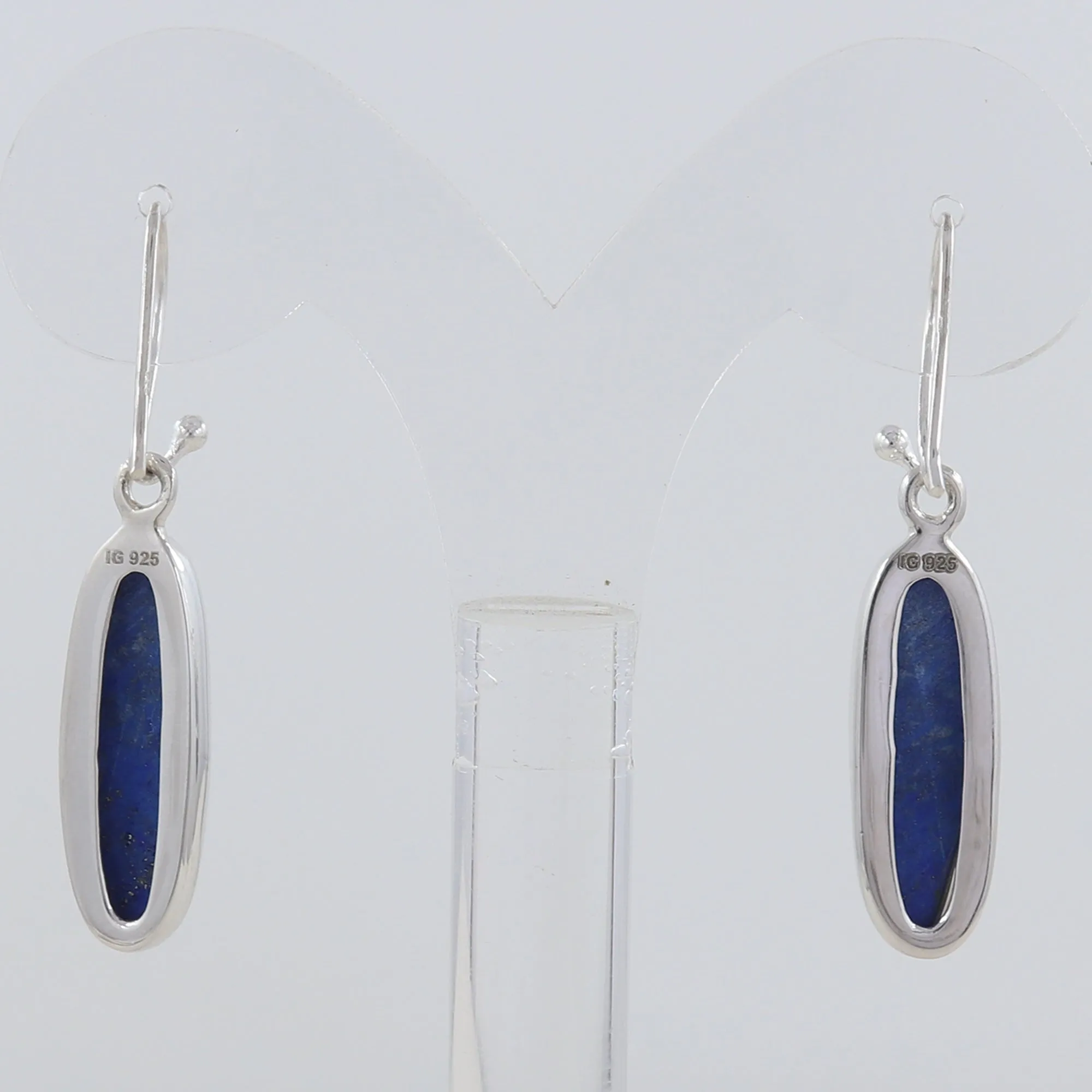 Natural Lapis Silver Earrings