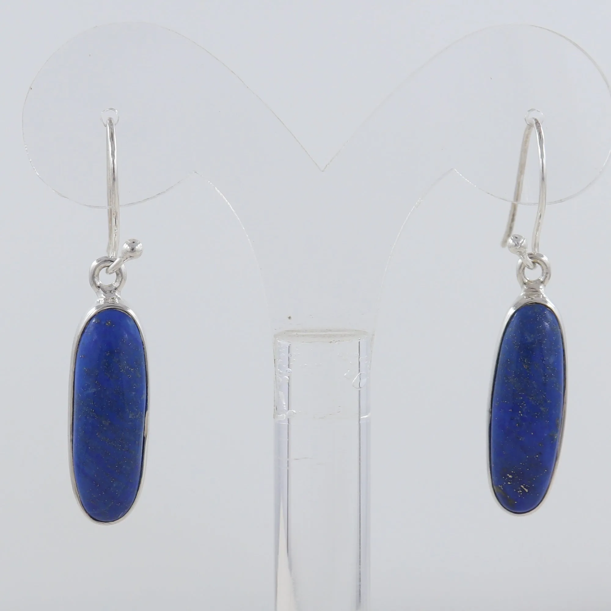 Natural Lapis Silver Earrings