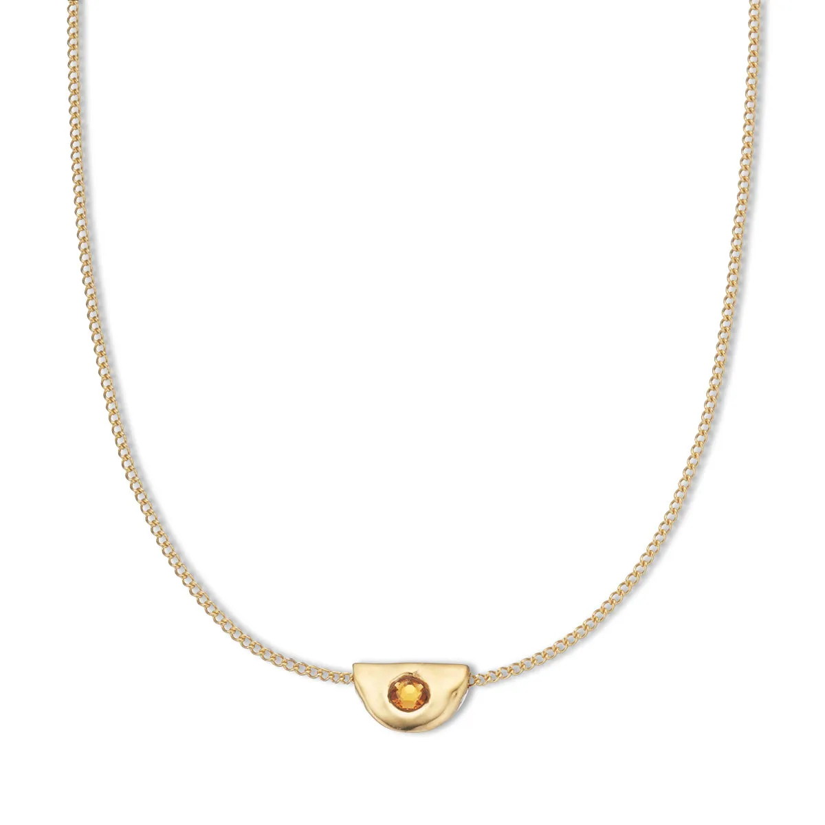 November Citrine Birthstone Necklace