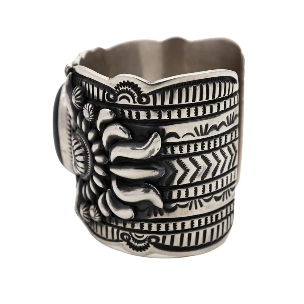 Onyx Sterling Silver Cuff