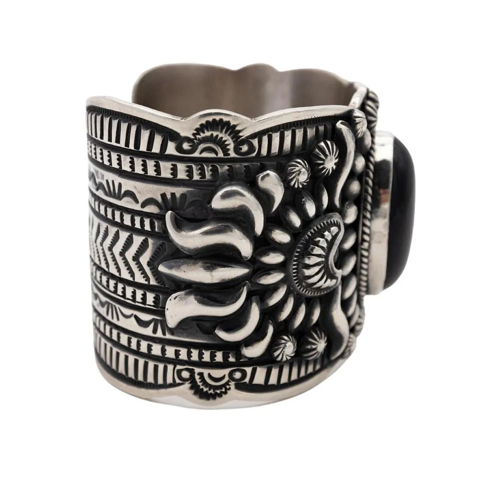 Onyx Sterling Silver Cuff