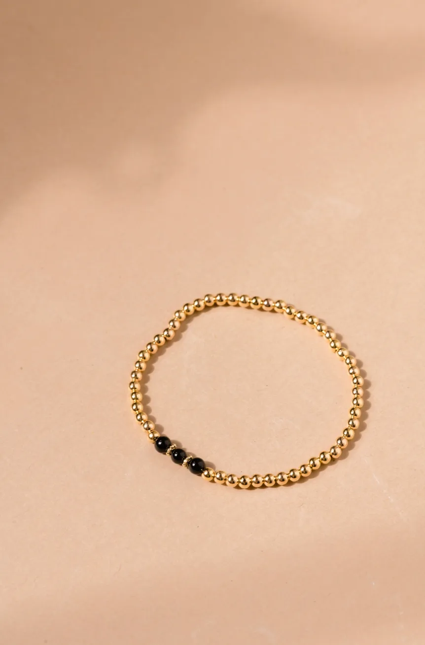Onyx Trio Beaded Bracelet