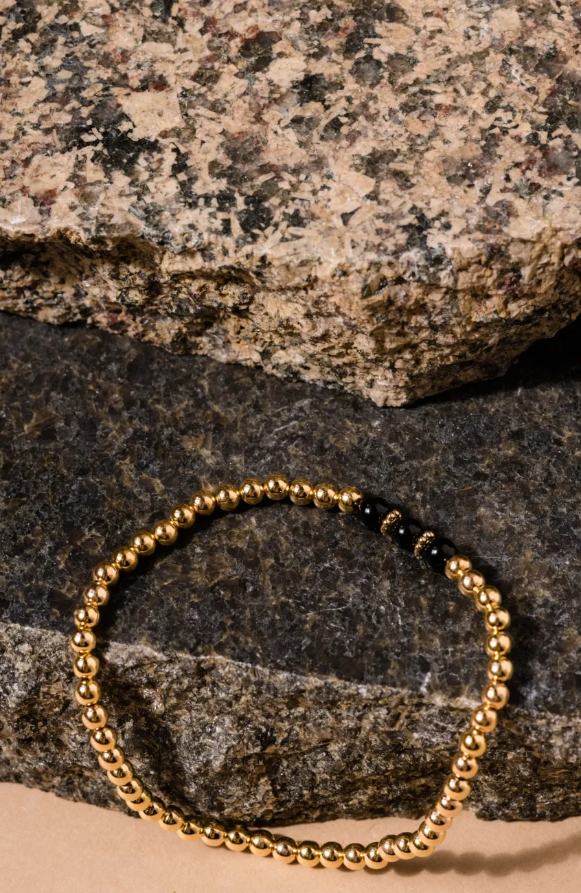 Onyx Trio Beaded Bracelet