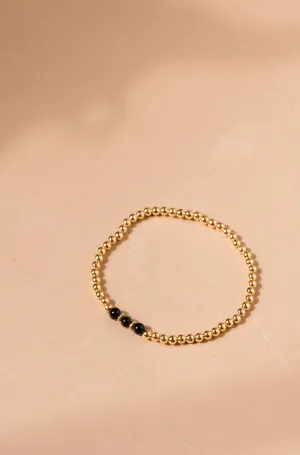 Onyx Trio Beaded Bracelet