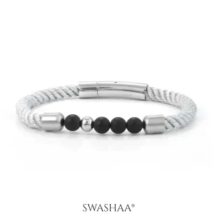 Onyx Twist Men's Rope Bracelet