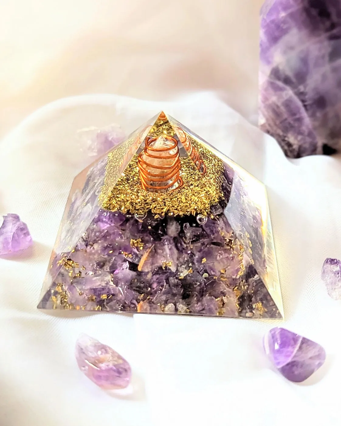 Orgonite & Amethyst Pyramid