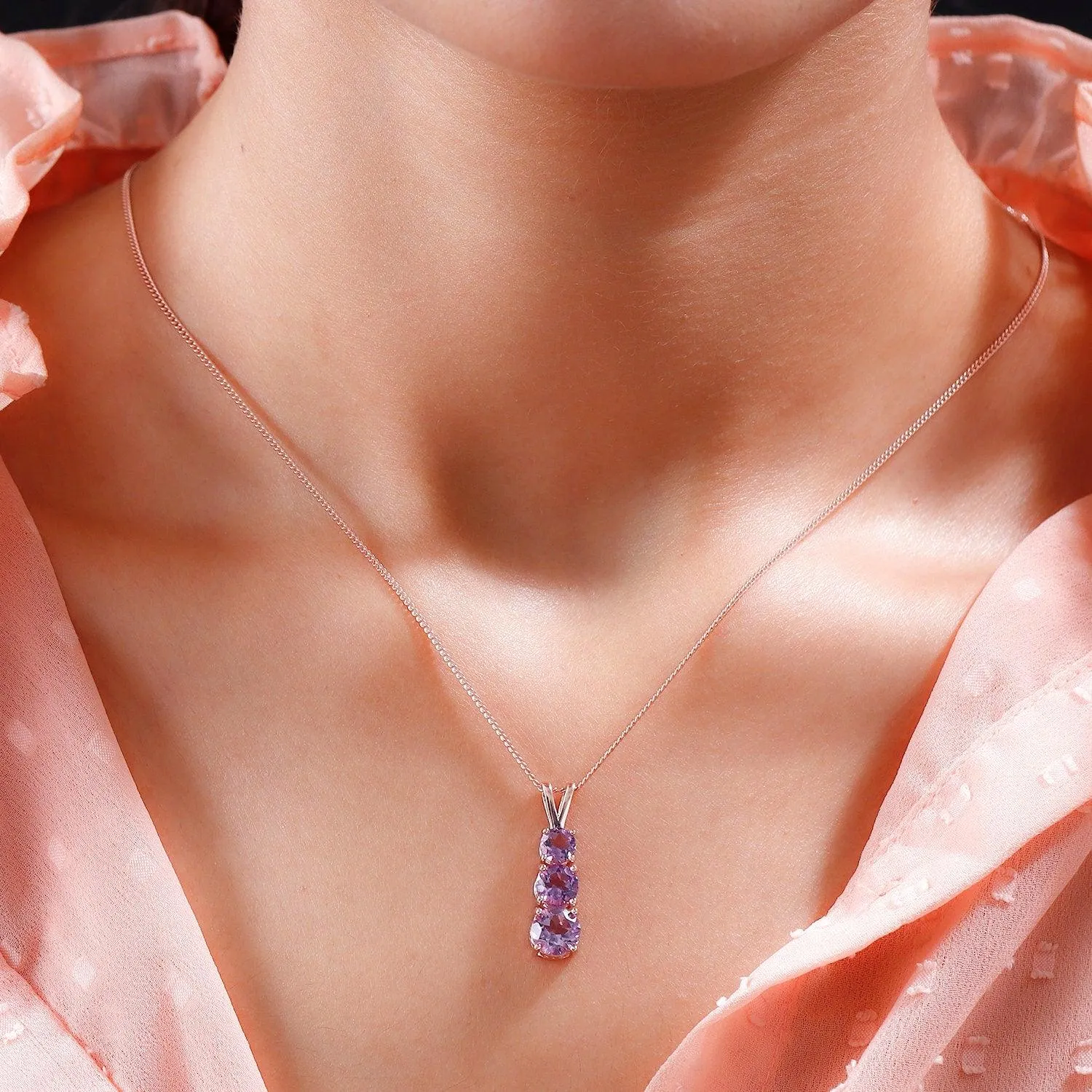 Past Pendant Future Pendant Necklace , 925 Sterling Silver , Gemstone Pendant , Three Stone Pendant , Keepsake jewelry , Gift for her