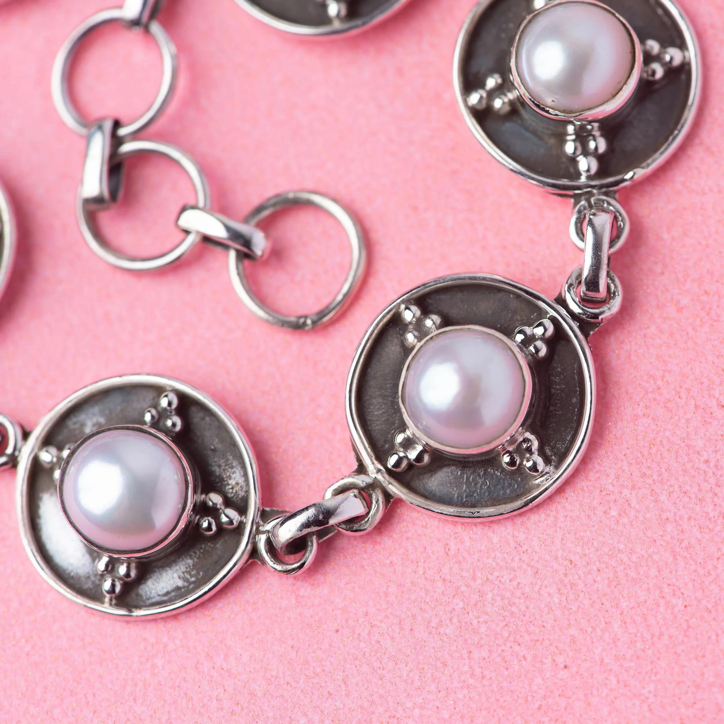 Pearl Silver Bracelet