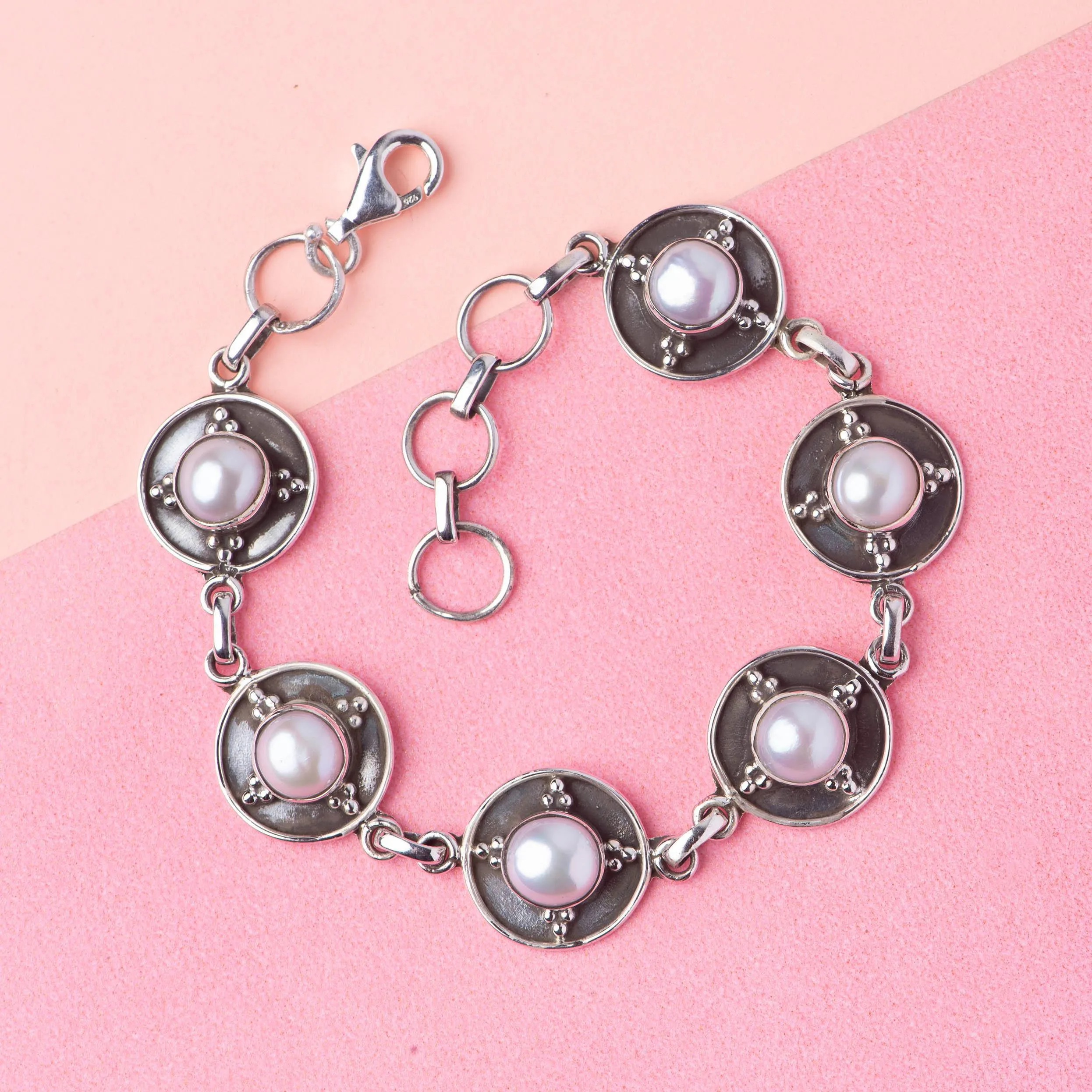 Pearl Silver Bracelet
