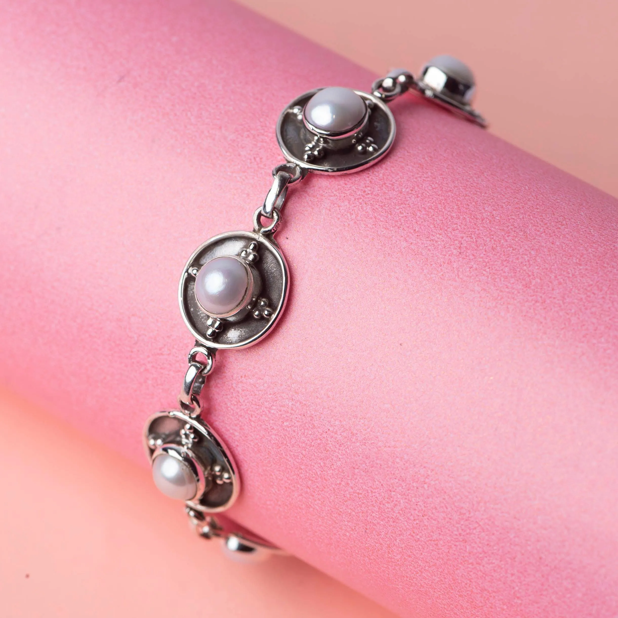 Pearl Silver Bracelet