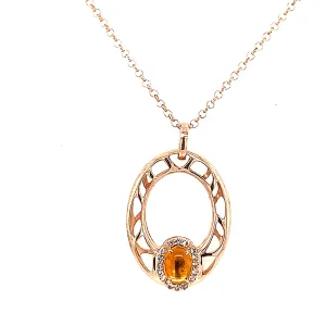 PULSE Necklace (1286) - Citrine / RG