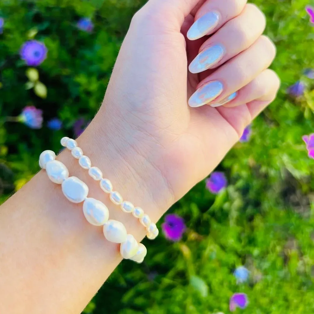 Real Pearl Nugget Bracelet