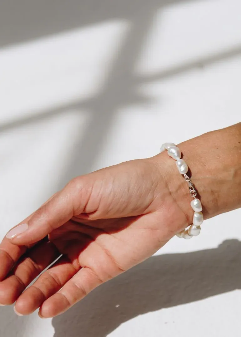 Real Pearl Nugget Bracelet