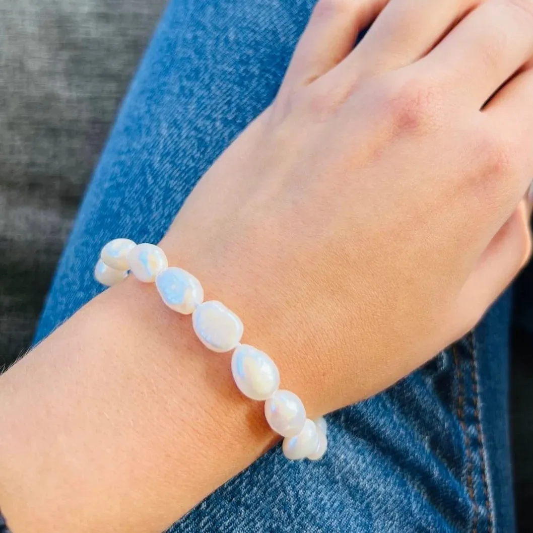 Real Pearl Nugget Bracelet