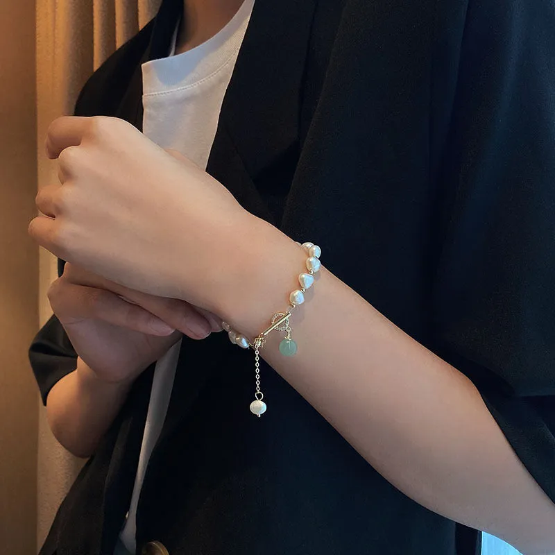 Retro Baroque Natural Pearl Bracelet For Female Friends