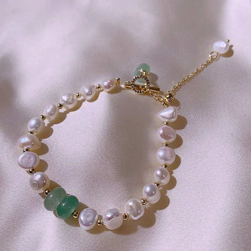 Retro Baroque Natural Pearl Bracelet For Female Friends