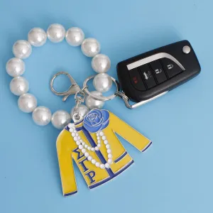 Sigma Gamma Rho Yellow Blue Sorority Keychain