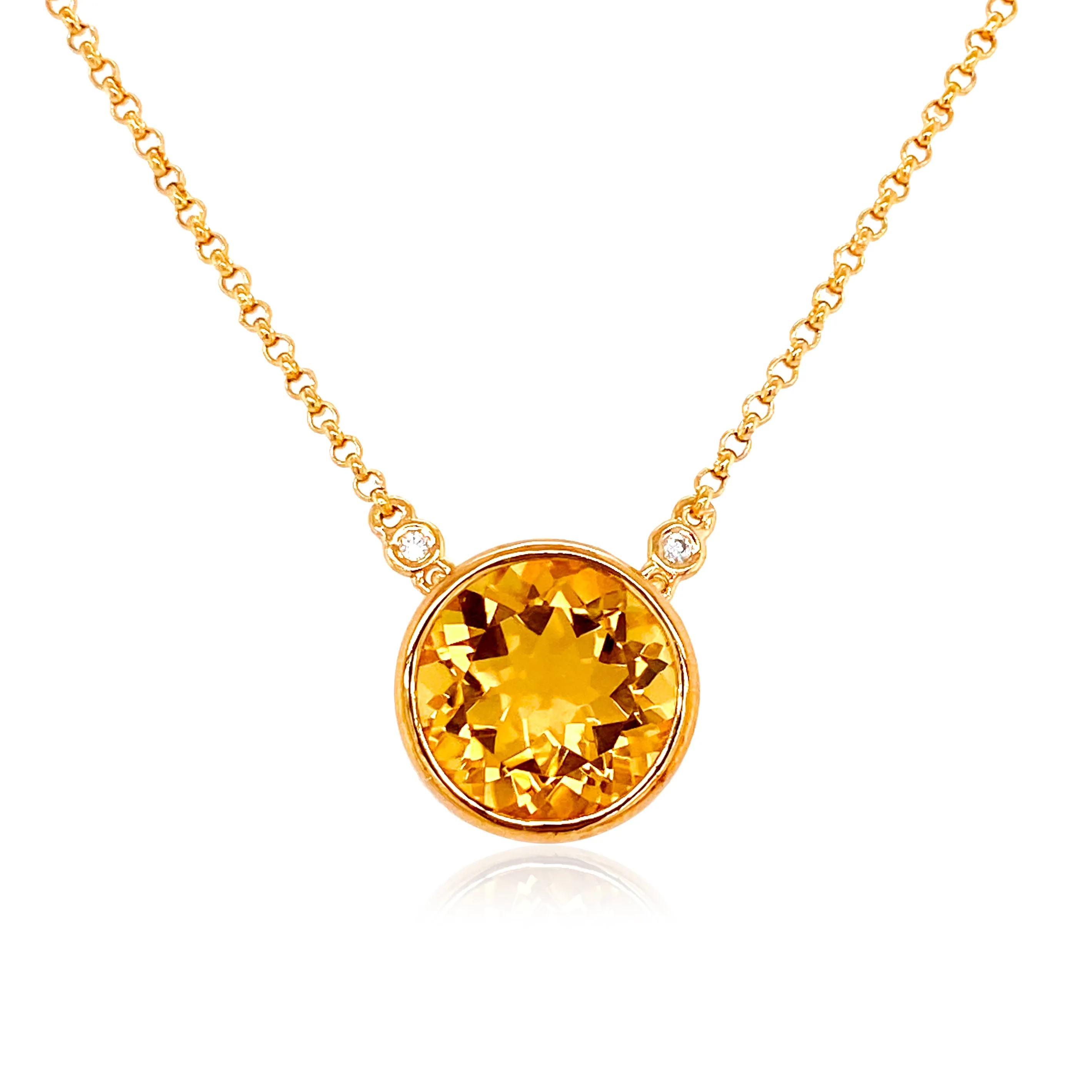 SIGNATURE Necklace (1287) - Champagne Citrine / YG