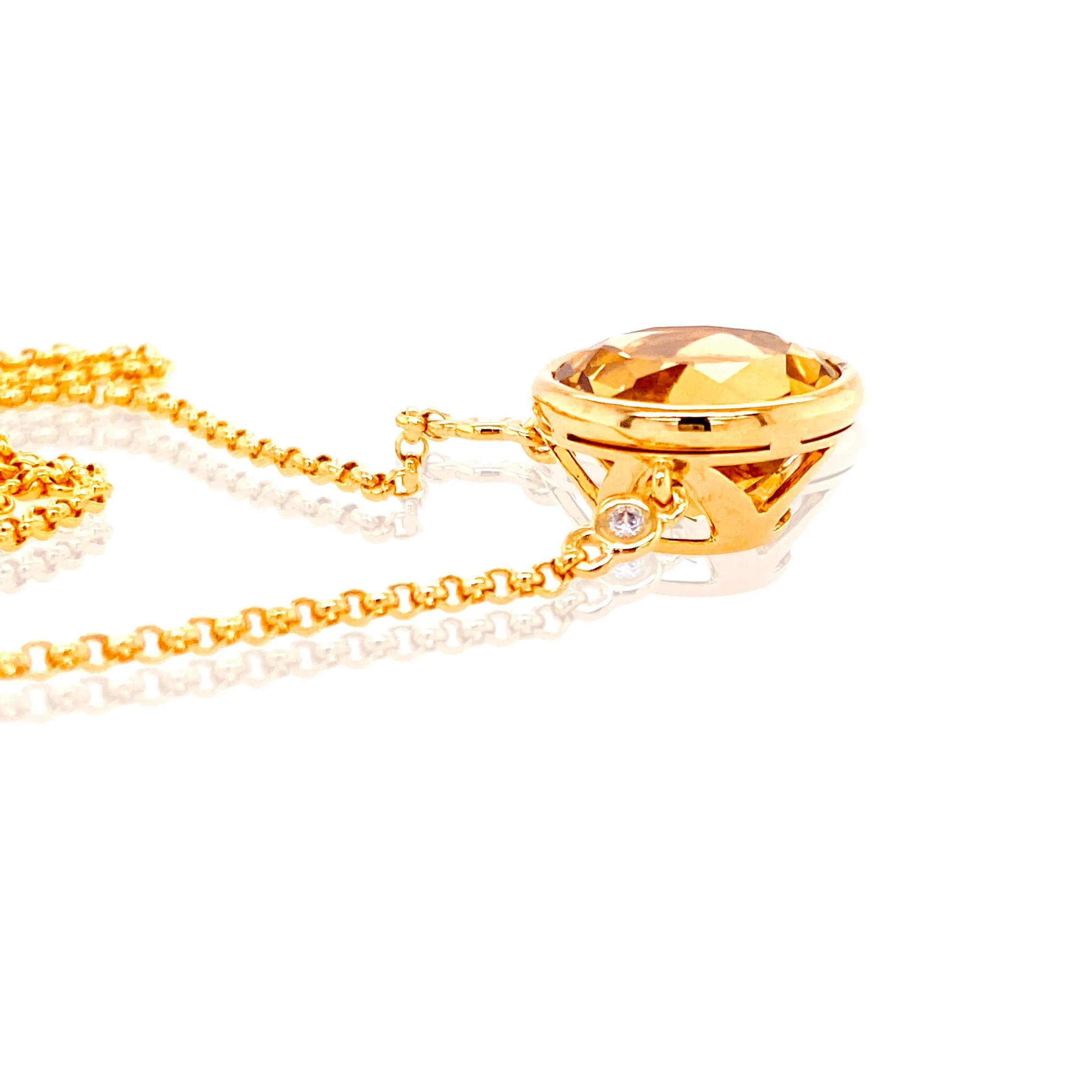 SIGNATURE Necklace (1287) - Champagne Citrine / YG
