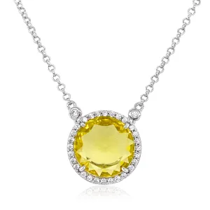 SIGNATURE Necklace (1287) - Lemon Citrine / SS