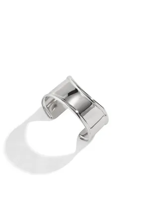 Silver Irregular Open Cuff Bracelet