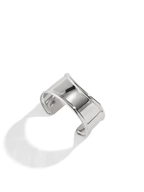 Silver Irregular Open Cuff Bracelet