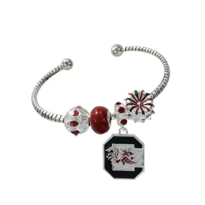 SOUTH CAROLINA GAMECOCKS CHARM CUFF BRACELET