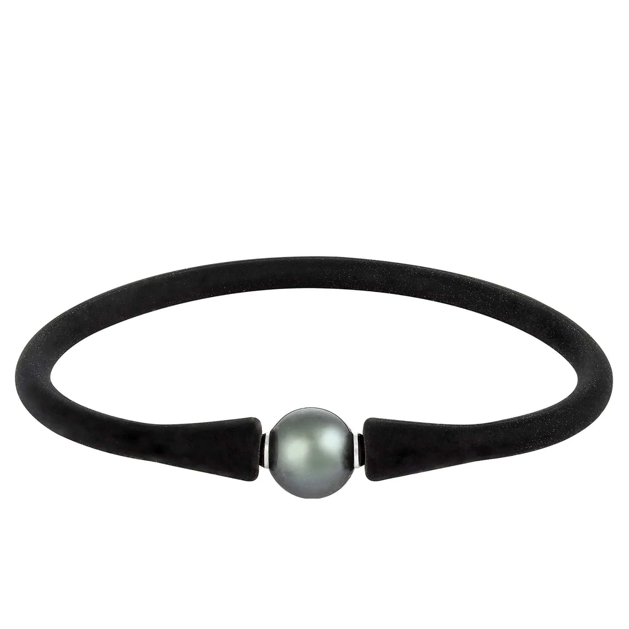 Splendid Pearls Tahitian Pearl Bracelet In Stainless Steel