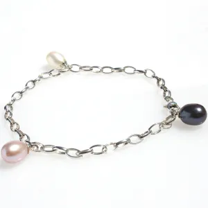 Sunset Pearl Silver Bracelet